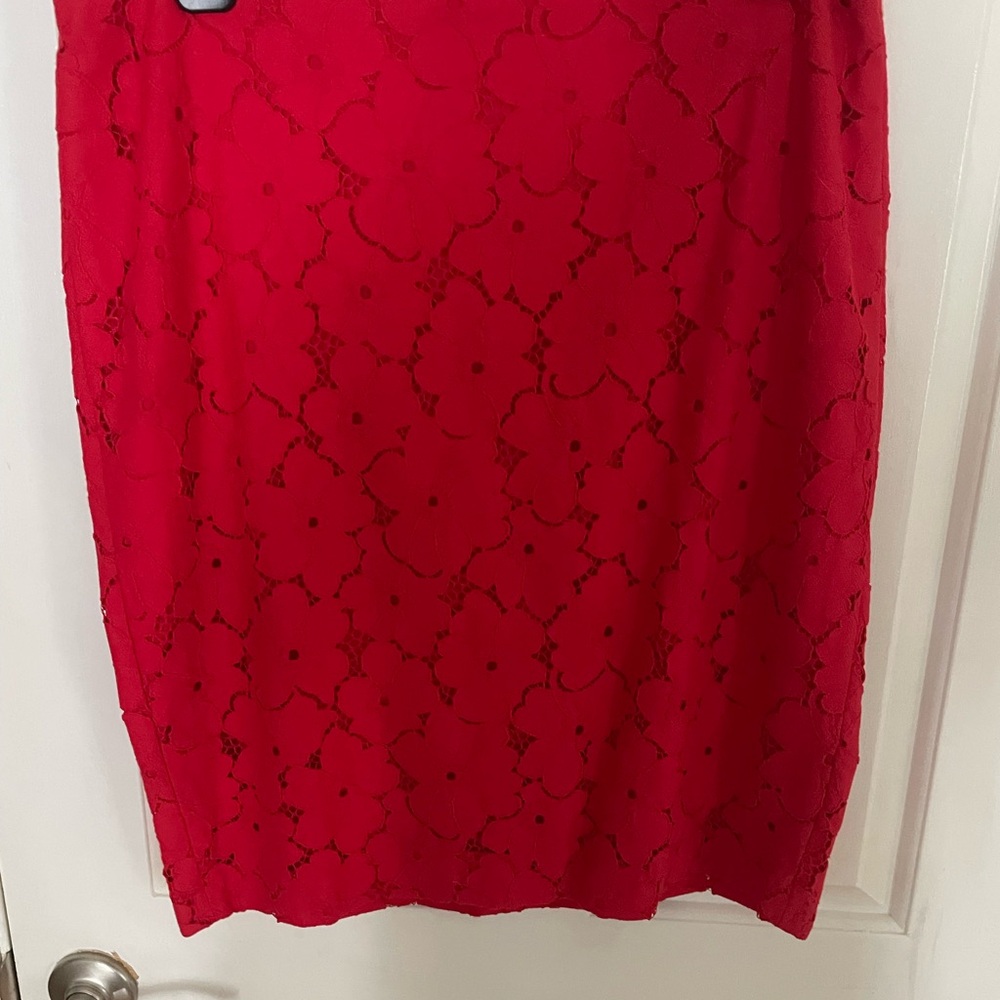 Elegant Red Lace Skirt